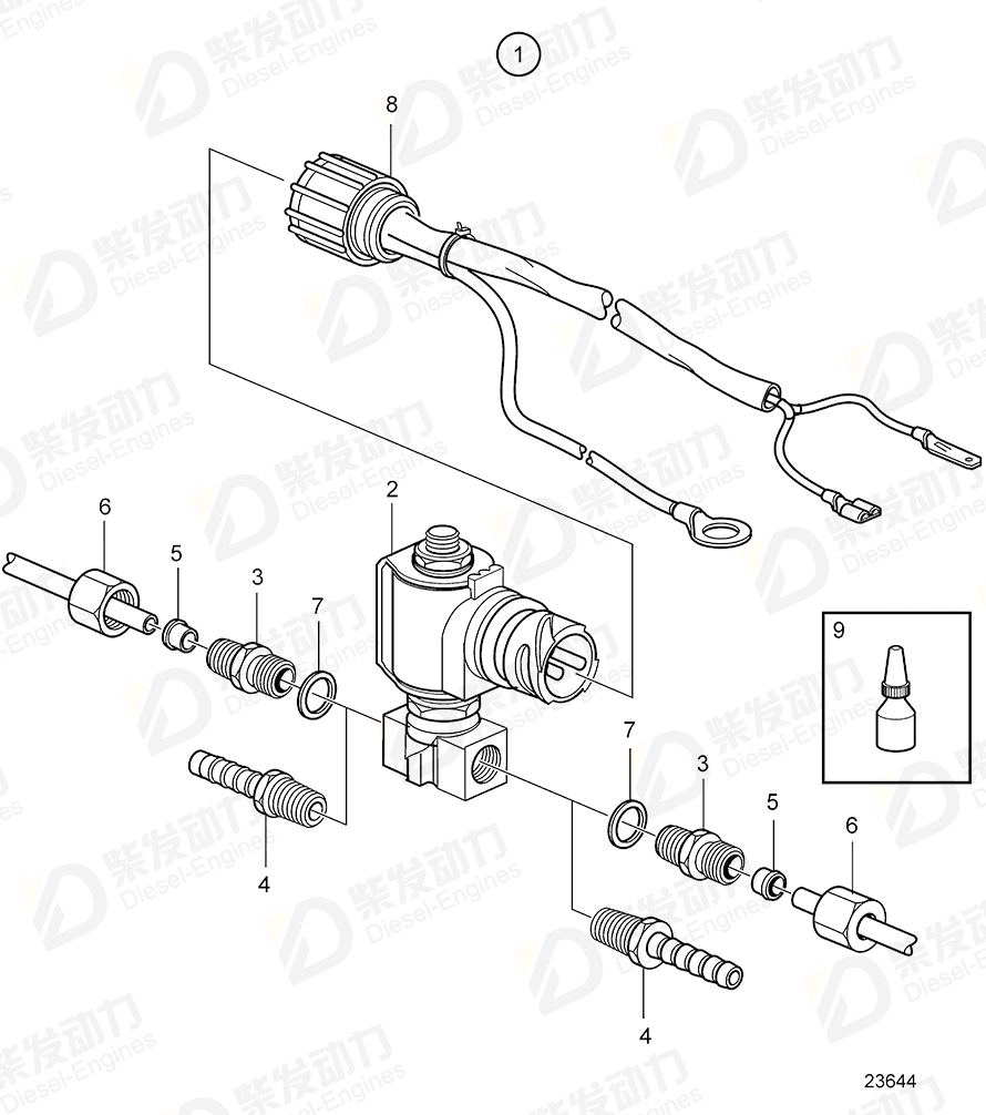 VOLVO Locking fluid 85145750 Drawing